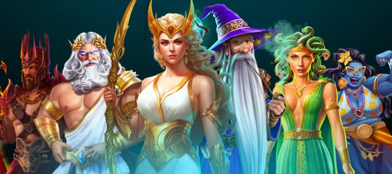 Feature image for a listicle about mythology slots.