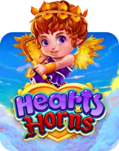 A thumbnail for the Hearts & Horns slot game.
