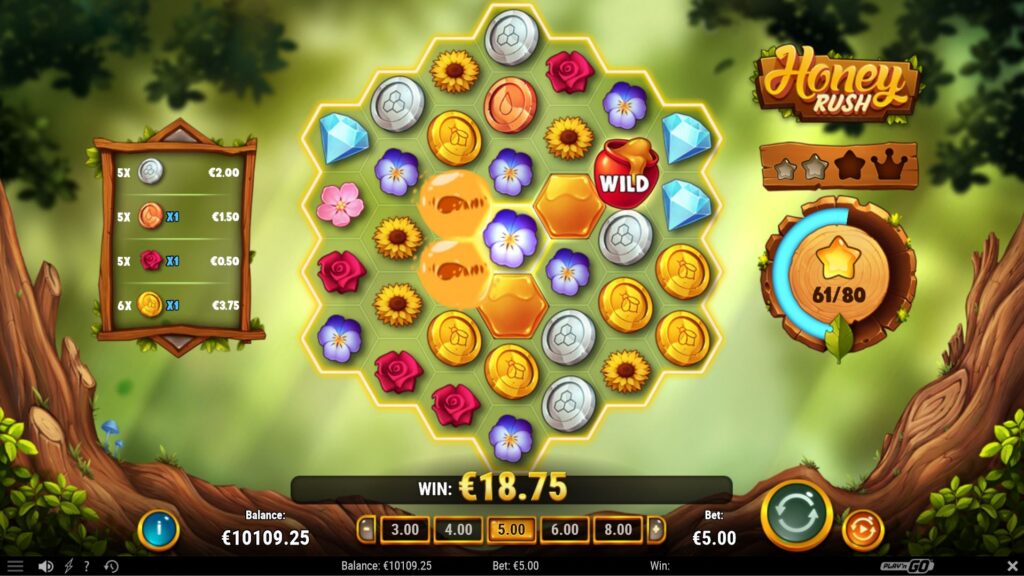 A screenshot from Honey Rush.