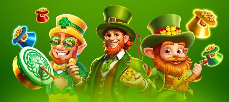 Feature image for an article about St. Patricks Day real money slots on Betty Casino.