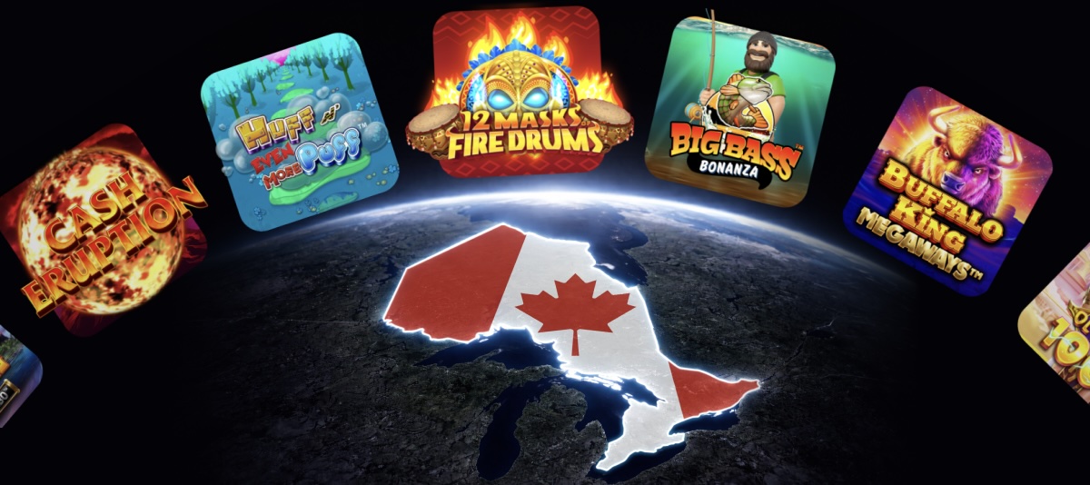 Feature image for an article about the best online slots in Ontario.