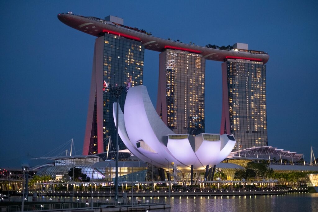A photograph of the Marina Bay Sands Casino.