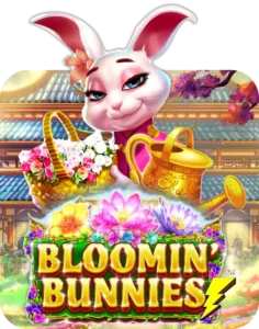 An icon for the casino slot game Bloomin' Bunnies.