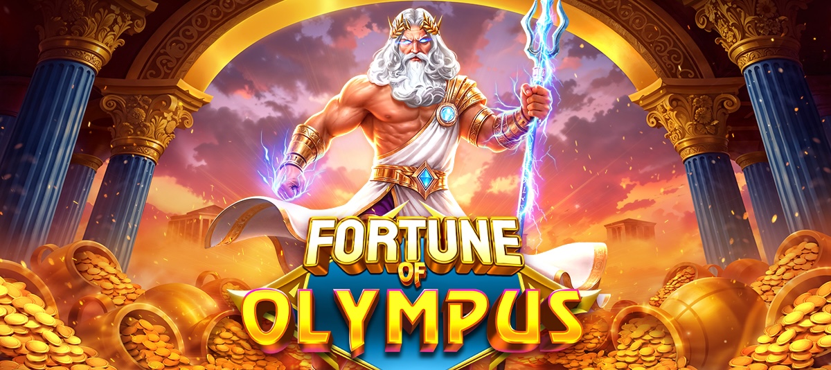 Feature image for a slot review about the game Fortune of Olympus