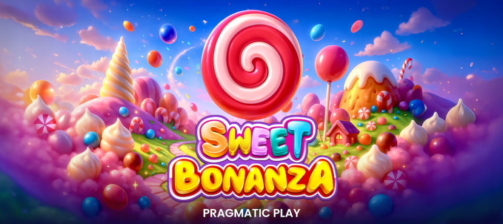 A promotional banner for Sweet Bonanza.