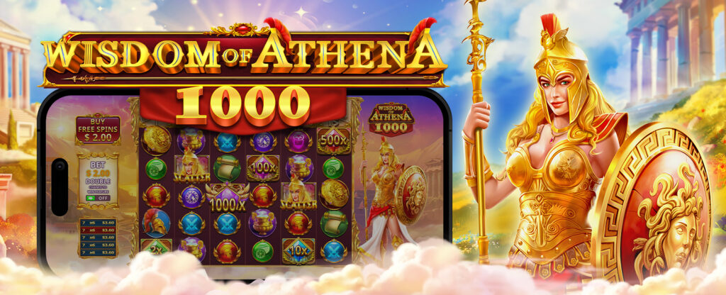A promotional banner for Wisdom of Athena 1000.