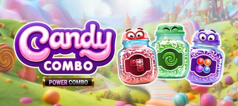 Feature image for a review of the real money casino slot game Candy Combo.