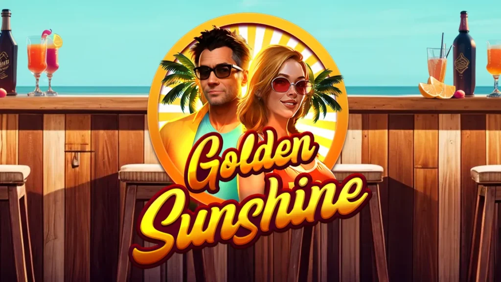 A promotional banner for the casino slot game Golden Sunshine.
